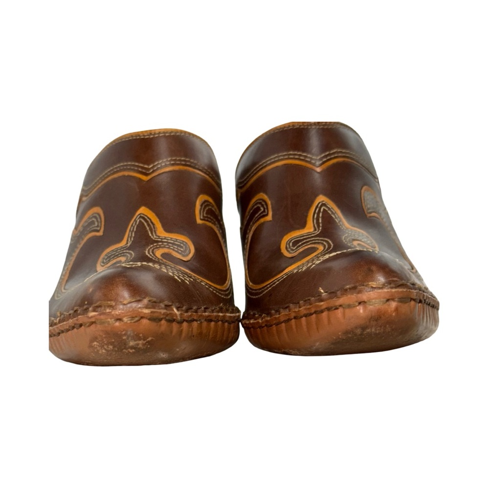 Rare Vintage Frye Phoenix Western Mules - Picture 7 of 13